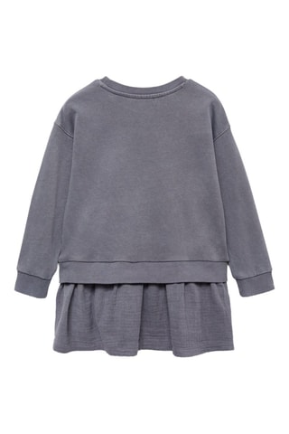 Robe sweat-shirt coton - Indigo
