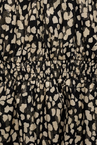 Robe froncée imprimée - Beige