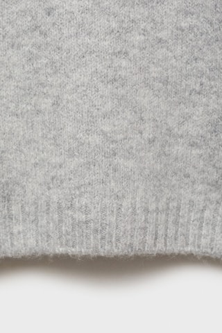 Robe maille manches bouffantes - Gris chiné