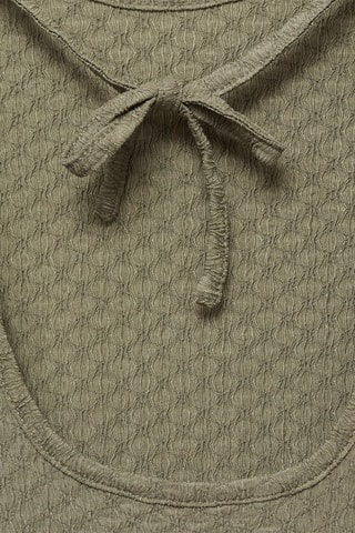 Robe longue texturée - Kaki