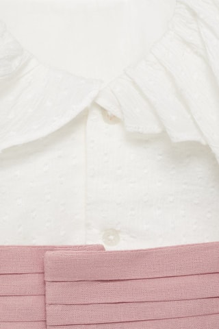 Robe lin ceinture - Blanc