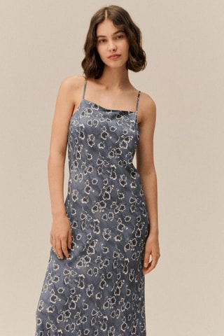 Robe imprimée - Gris foncé