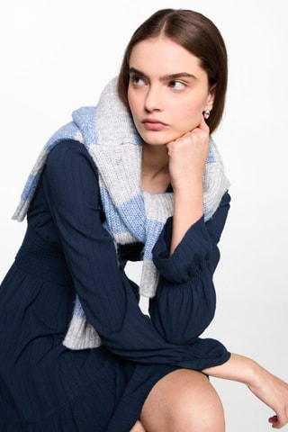 Robe à détail froncé - Bleu marine