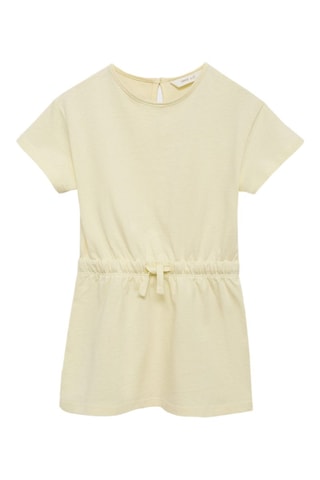 Robe coton cordon de serrage - Jaune