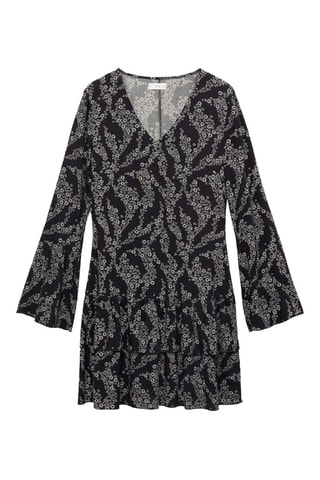 Robe à fleurs - Noir