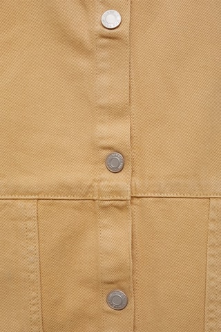 Robe chasuble courte en jean - Marron