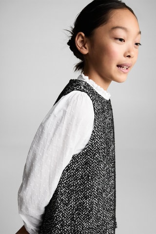 Robe chasuble maille chevrons - Noir