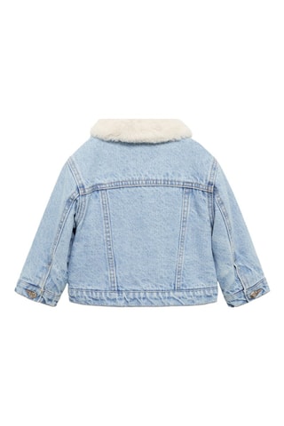 Blouson doublure fausse fourrure - Bleu clair