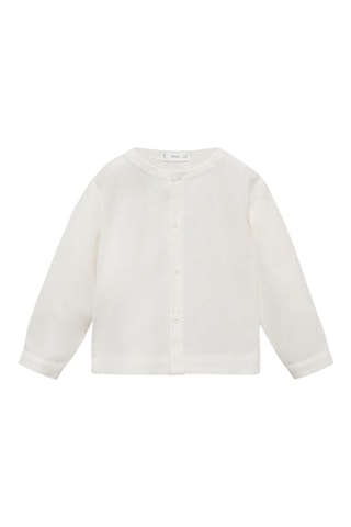 Chemise coton et lin - Blanc cassé