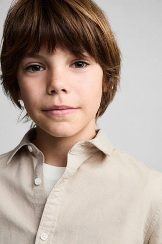 Chemise regular fit coton - Ivoire