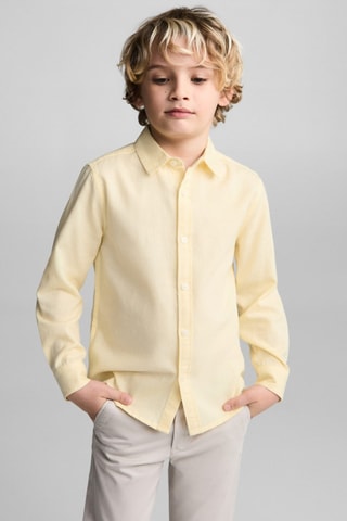 Chemise regular fit coton - Jaune