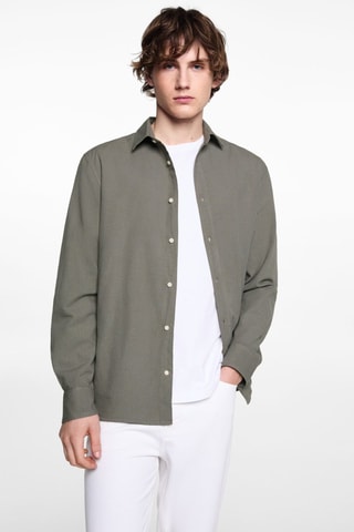 Chemise regular fit coton - Kaki