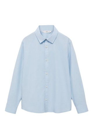 Chemise regular-fit coton rayures - Ciel