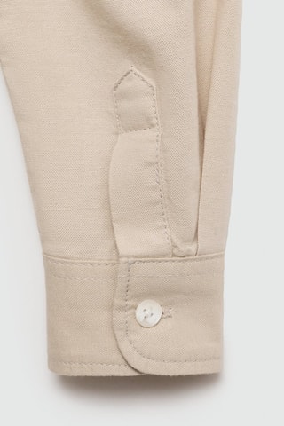 Chemise coton à poche - Ivoire