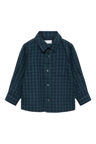 Chemise à carreaux en coton - Vert foncé