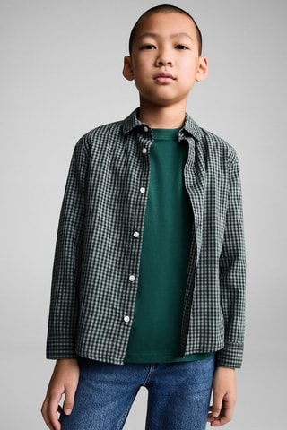 Chemise à petits carreaux - Vert