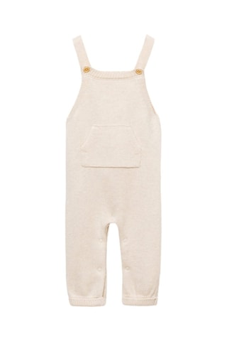 Salopette maille coton - Sable