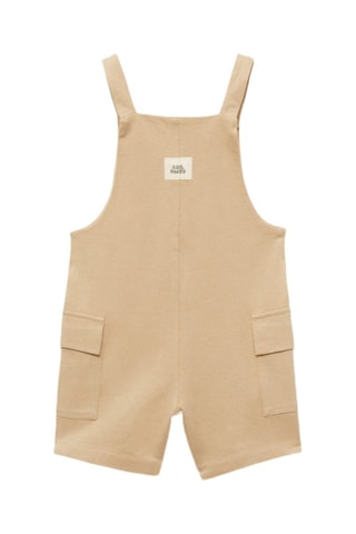 Salopette courte maille - Beige