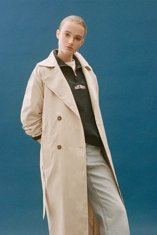 Trench fluide ceinture - Beige