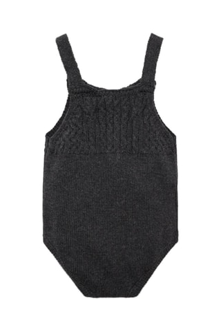 Barboteuse maille coton - Gris foncé chiné