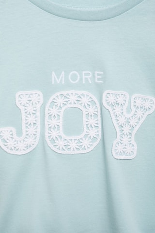 T-shirt coton imprimé - Vert d'eau