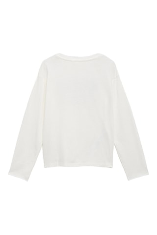 T-shirt imprimé clouté - Blanc cassé