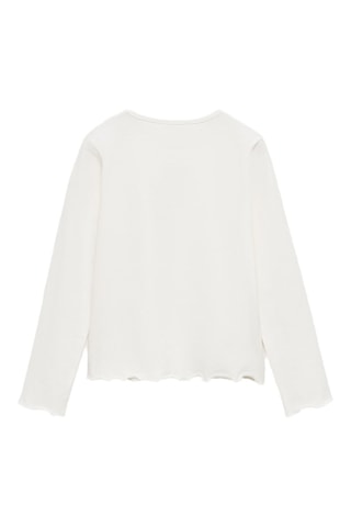 T-shirt coton strass - Blanc cassé