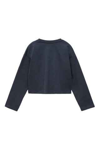 T-shirt manches longues Snoopy - Bleu marine