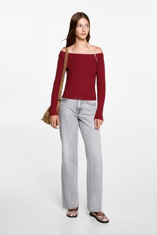 T-shirt épaules dénudées - Rouge