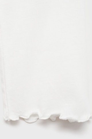 T-shirt coton détail brodé - Blanc cassé