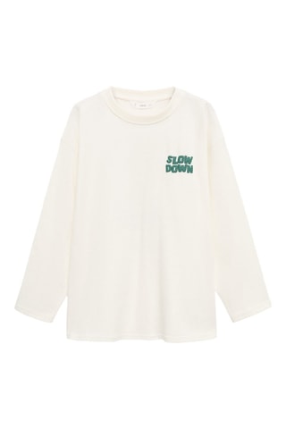 T-shirt imprimé skater - Blanc cassé