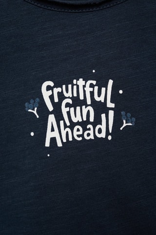 T-shirt message imprimé - Bleu marine