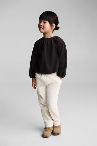 T-shirt manches longues bouffantes - Anthracite