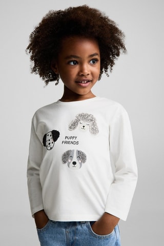 T-shirt motif animé - Blanc cassé