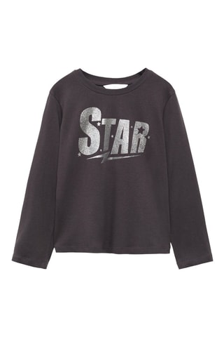 T-shirt détail imprimé - Anthracite