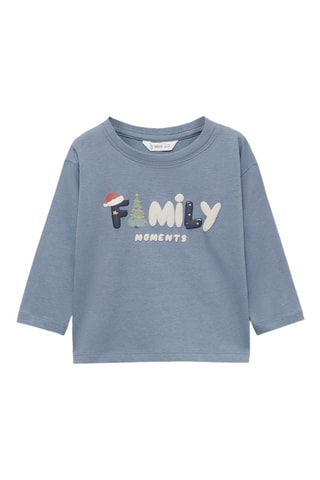 T-shirt imprimé Noël - Bleu