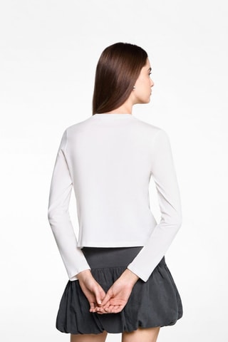 T-shirt détails froncés - Blanc cassé