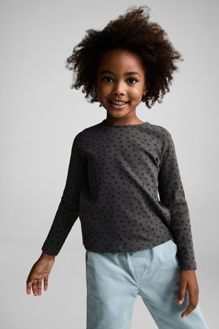 T-shirt imprimé floral - Anthracite