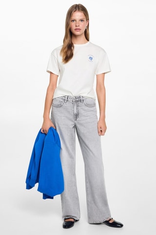 T-shirt imprimé dos - Blanc cassé