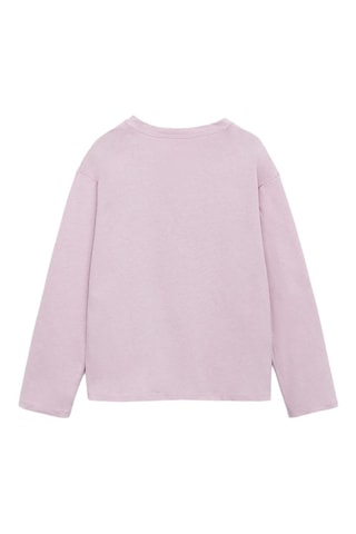 T-shirt en coton imprimé - Violet clair