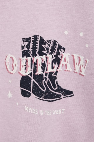 T-shirt en coton imprimé - Violet clair