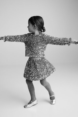 T-shirt paillettes - Argenté