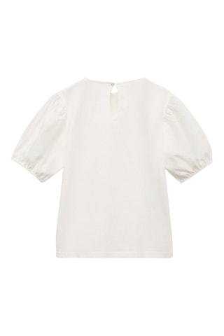 T-shirt paillettes - Blanc cassé