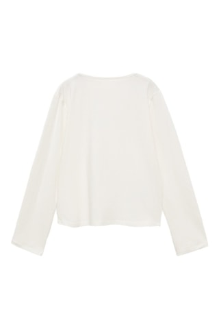 T-shirt paillettes - Blanc cassé