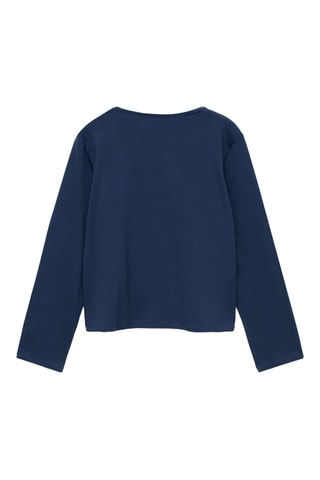 T-shirt paillettes - Bleu