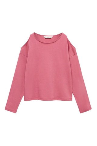 T-shirt manches longues ouvertures - Rose