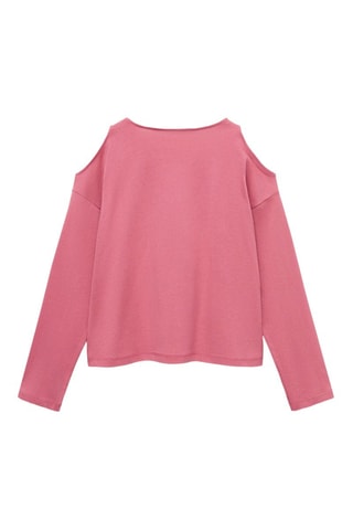 T-shirt manches longues ouvertures - Rose