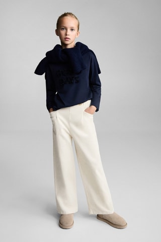 T-shirt détails relief - Bleu marine