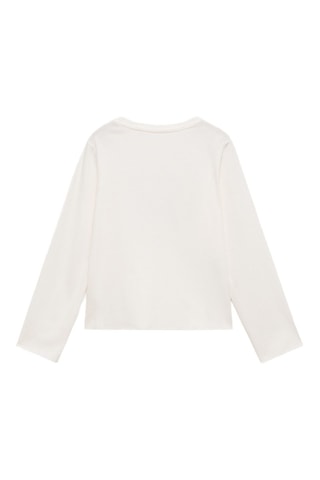 T-shirt imprimé pailleté - Blanc cassé