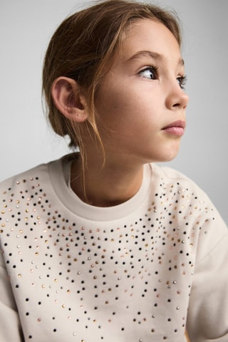 Sweat-shirt perlé - Gris